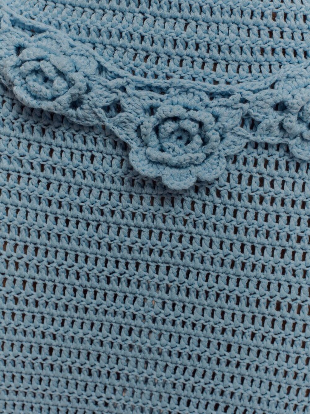 Meshki Teagan Floral Hand Crochet Midi Dress - Blue XS - Picture 3 of 7